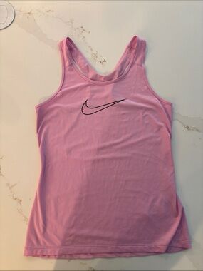 Nike Pink Racerback Tank with Black Swoosh